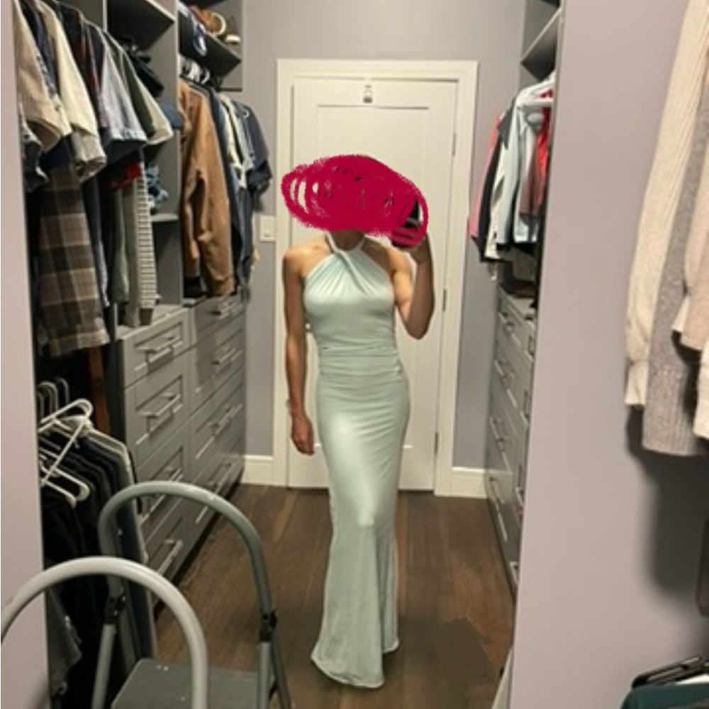 Elyna Slinky Halter Maxi Dress - Meshki - Lagoon - XS - Picture 3 of 3